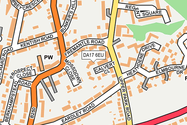 DA17 6EU map - OS OpenMap – Local (Ordnance Survey)