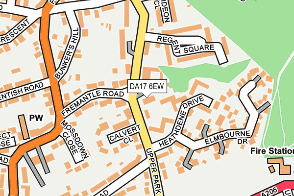 DA17 6EW map - OS OpenMap – Local (Ordnance Survey)