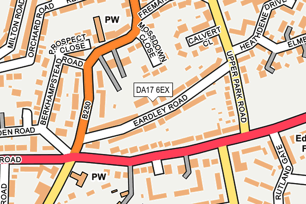 DA17 6EX map - OS OpenMap – Local (Ordnance Survey)