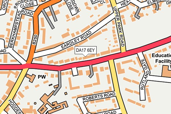 DA17 6EY map - OS OpenMap – Local (Ordnance Survey)