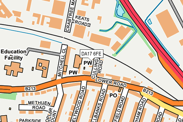 DA17 6FE map - OS OpenMap – Local (Ordnance Survey)