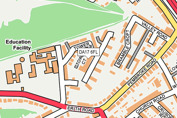 DA17 6FL map - OS OpenMap – Local (Ordnance Survey)