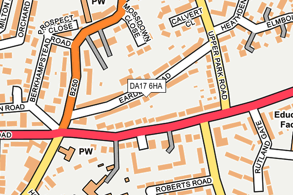 DA17 6HA map - OS OpenMap – Local (Ordnance Survey)