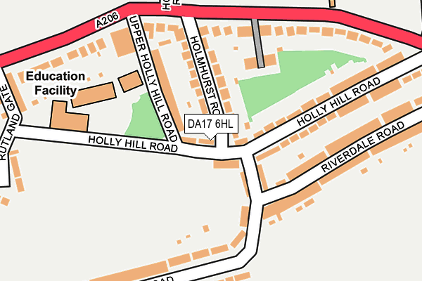 DA17 6HL map - OS OpenMap – Local (Ordnance Survey)