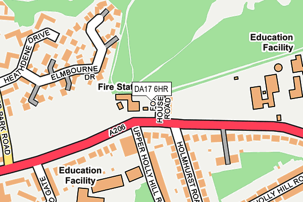 DA17 6HR map - OS OpenMap – Local (Ordnance Survey)