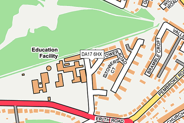 DA17 6HX map - OS OpenMap – Local (Ordnance Survey)