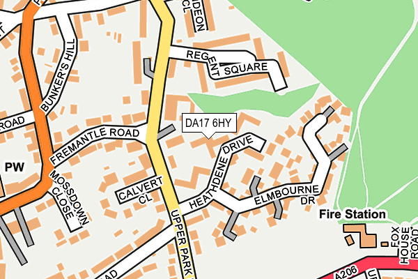 DA17 6HY map - OS OpenMap – Local (Ordnance Survey)