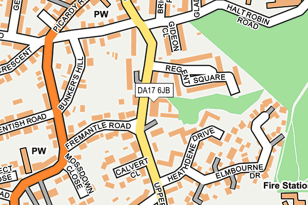 DA17 6JB map - OS OpenMap – Local (Ordnance Survey)