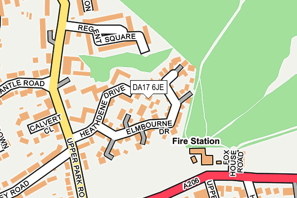 DA17 6JE map - OS OpenMap – Local (Ordnance Survey)