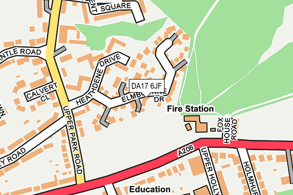 DA17 6JF map - OS OpenMap – Local (Ordnance Survey)