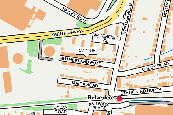 DA17 6JR map - OS OpenMap – Local (Ordnance Survey)