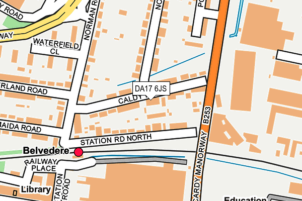 DA17 6JS map - OS OpenMap – Local (Ordnance Survey)