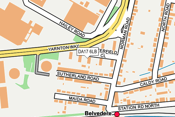 DA17 6LB map - OS OpenMap – Local (Ordnance Survey)