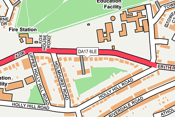 DA17 6LE map - OS OpenMap – Local (Ordnance Survey)