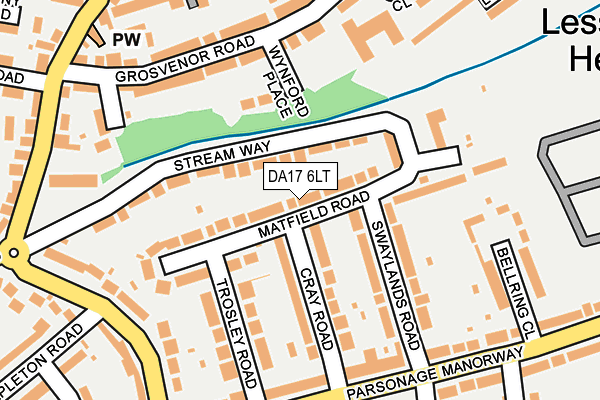 DA17 6LT map - OS OpenMap – Local (Ordnance Survey)