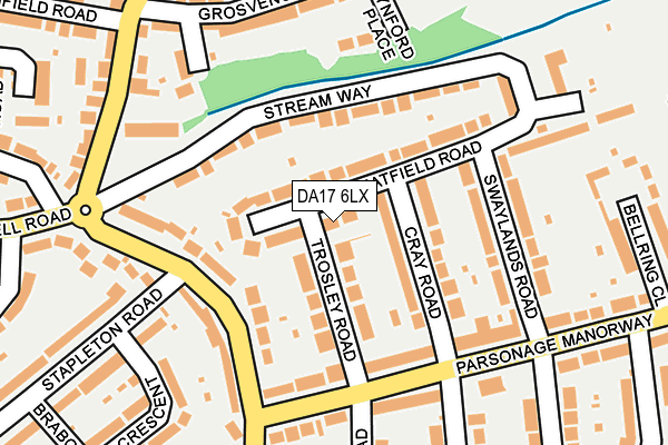 DA17 6LX map - OS OpenMap – Local (Ordnance Survey)