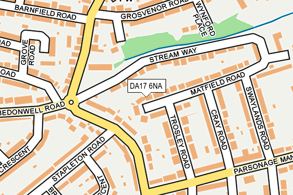 DA17 6NA map - OS OpenMap – Local (Ordnance Survey)