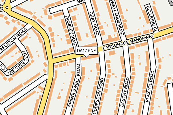 DA17 6NF map - OS OpenMap – Local (Ordnance Survey)