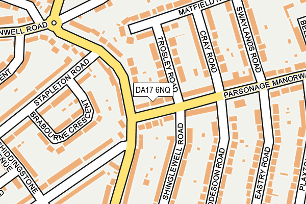DA17 6NQ map - OS OpenMap – Local (Ordnance Survey)