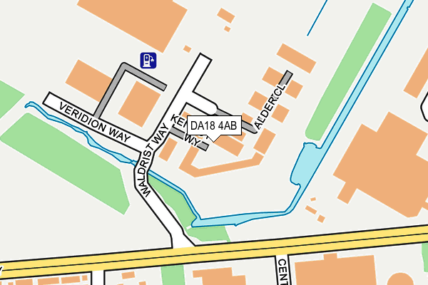DA18 4AB map - OS OpenMap – Local (Ordnance Survey)