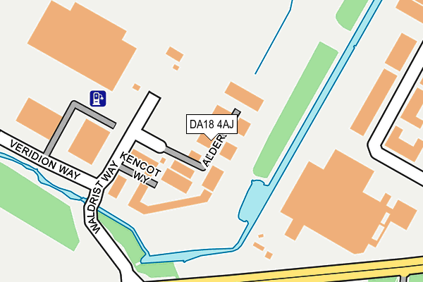 DA18 4AJ map - OS OpenMap – Local (Ordnance Survey)