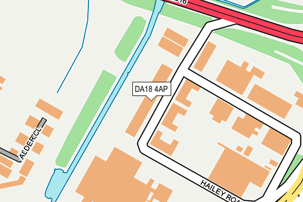 DA18 4AP map - OS OpenMap – Local (Ordnance Survey)