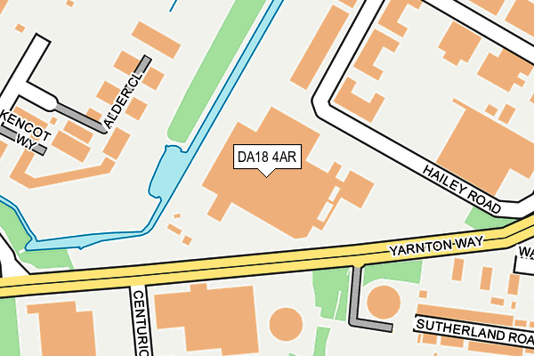 DA18 4AR map - OS OpenMap – Local (Ordnance Survey)