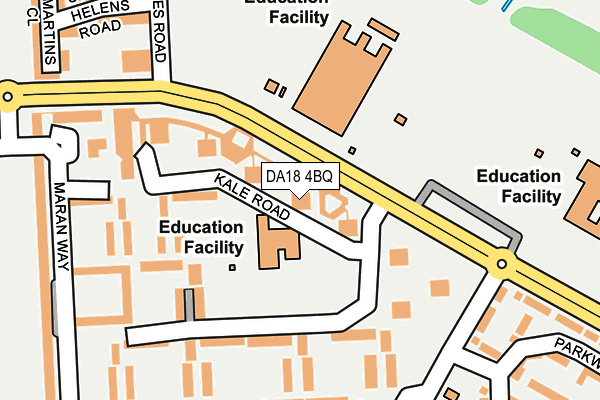 DA18 4BQ map - OS OpenMap – Local (Ordnance Survey)
