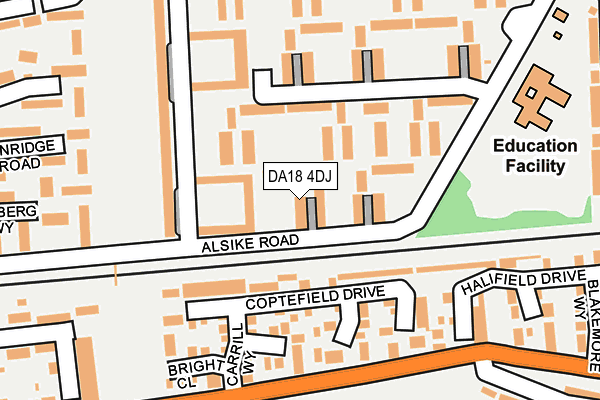 DA18 4DJ map - OS OpenMap – Local (Ordnance Survey)