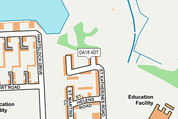 DA18 4DT map - OS OpenMap – Local (Ordnance Survey)