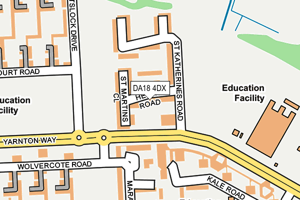 DA18 4DX map - OS OpenMap – Local (Ordnance Survey)