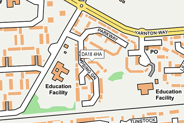 DA18 4HA map - OS OpenMap – Local (Ordnance Survey)