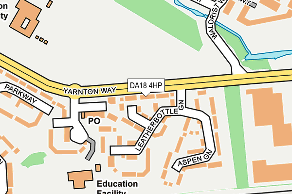DA18 4HP map - OS OpenMap – Local (Ordnance Survey)