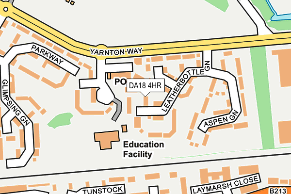 DA18 4HR map - OS OpenMap – Local (Ordnance Survey)