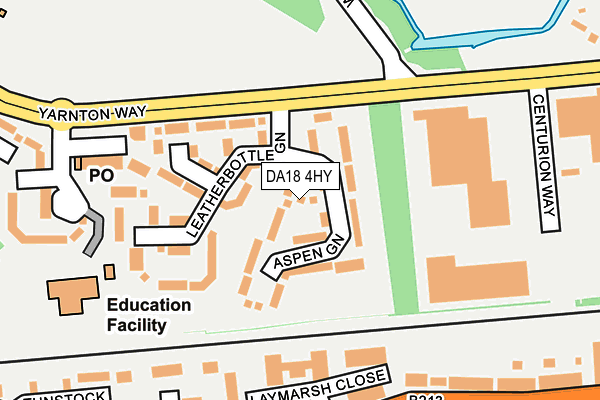 DA18 4HY map - OS OpenMap – Local (Ordnance Survey)