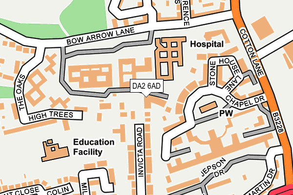 DA2 6AD map - OS OpenMap – Local (Ordnance Survey)