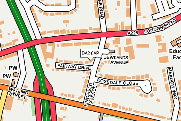 DA2 6AP map - OS OpenMap – Local (Ordnance Survey)