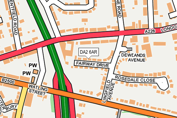 DA2 6AR map - OS OpenMap – Local (Ordnance Survey)