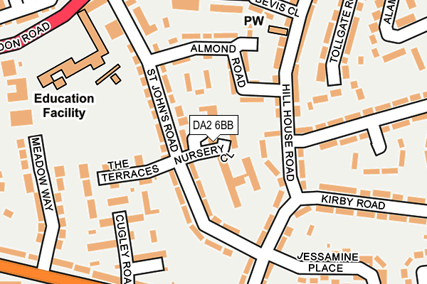 DA2 6BB map - OS OpenMap – Local (Ordnance Survey)