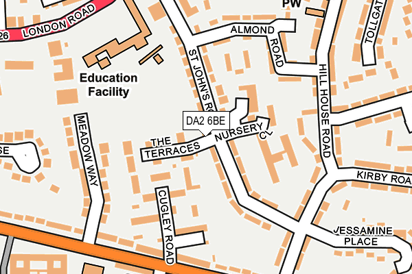 DA2 6BE map - OS OpenMap – Local (Ordnance Survey)