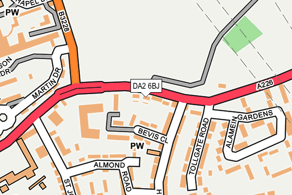 DA2 6BJ map - OS OpenMap – Local (Ordnance Survey)
