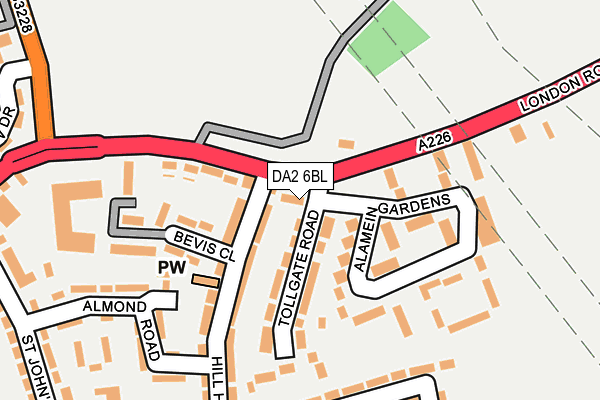 DA2 6BL map - OS OpenMap – Local (Ordnance Survey)