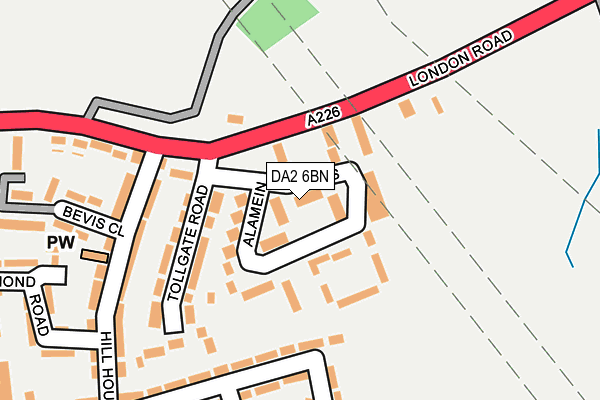 DA2 6BN map - OS OpenMap – Local (Ordnance Survey)