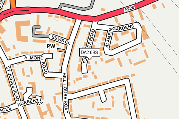 DA2 6BS map - OS OpenMap – Local (Ordnance Survey)