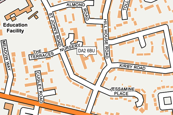 DA2 6BU map - OS OpenMap – Local (Ordnance Survey)