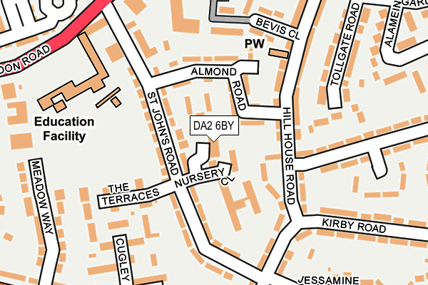 DA2 6BY map - OS OpenMap – Local (Ordnance Survey)