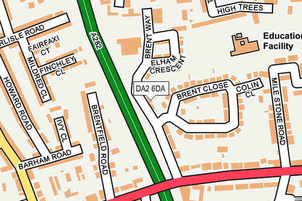 DA2 6DA map - OS OpenMap – Local (Ordnance Survey)
