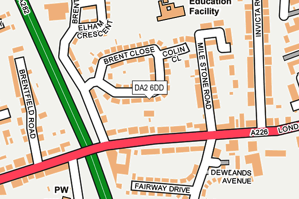 DA2 6DD map - OS OpenMap – Local (Ordnance Survey)