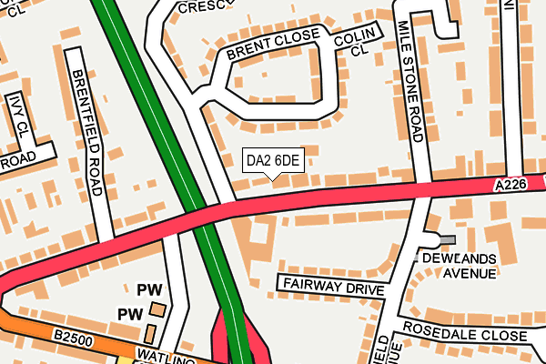 DA2 6DE map - OS OpenMap – Local (Ordnance Survey)
