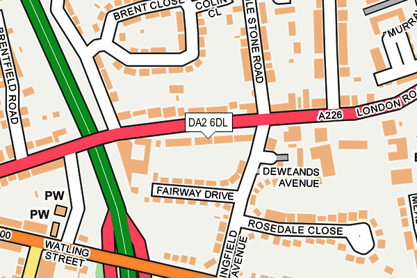 DA2 6DL map - OS OpenMap – Local (Ordnance Survey)